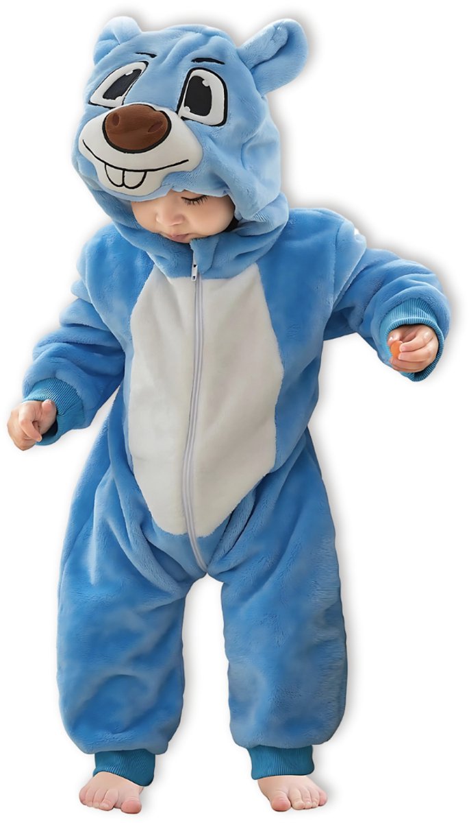 Eekhoorn Kleuter Verkleedpak – Peuter Dieren Kostuum – Onesie Kinderen 2-4 Jaar – Flanel – Voor Carnaval, Sinterklaas Cadeau – Jongen & Meisjes – Pyjama of Boxpak – Kruippak – Perfect Cadeau voor Kerstmis – Comfortabel & Zacht - Animal