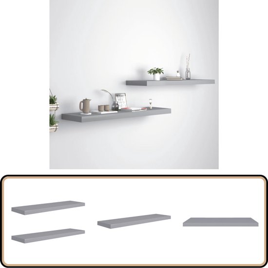 Wandplank met lade MDF zwevend voor boeken/dvd wit - ✓ Kantoormeubelen Plus