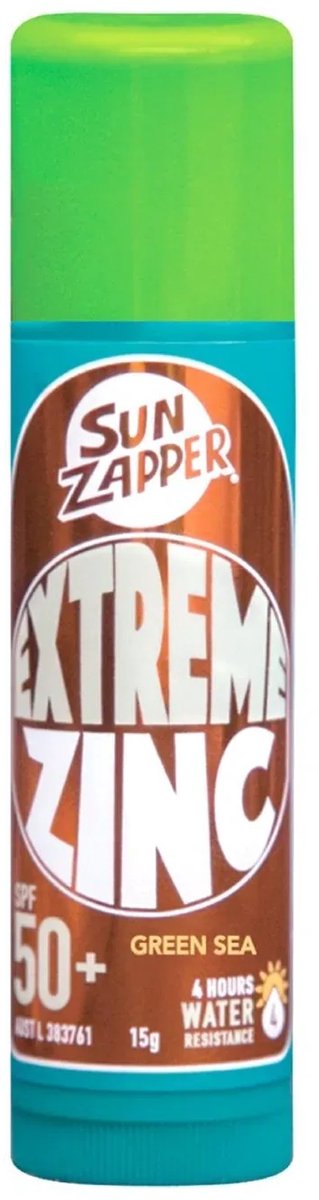 Sun Zapper Extreme GREEN Sea Zinc Stick SPF 50+ 15g