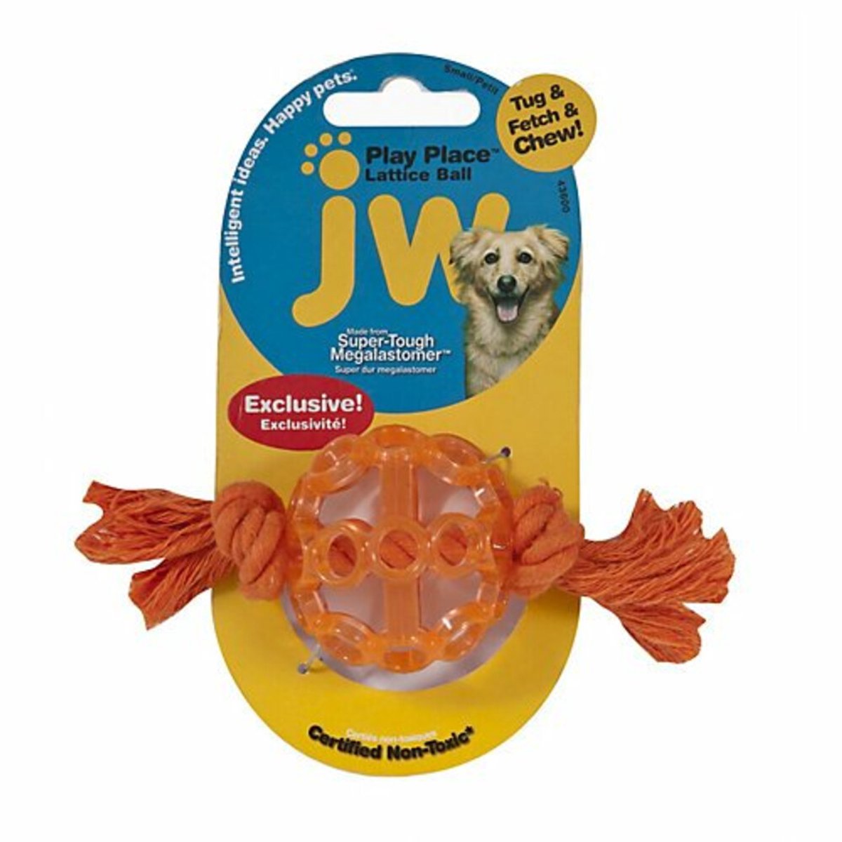 JW Play Place Lattice - Hondenbal - ø 4,5 cm - Hondenspeeltje - Meerkleurig - 10 cm