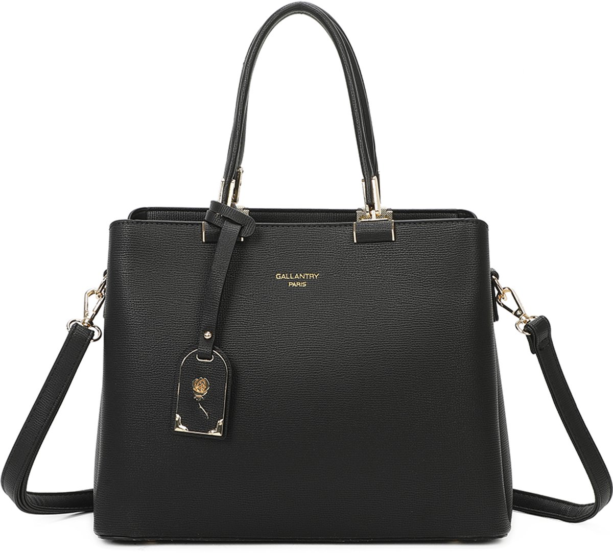 Gallantry Sophia - Dames Tas - Schoudertas - Handtas - Shopper - Tote Bag - Werktas - Schooltas - Zwart