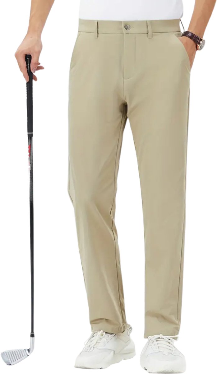 Livano Golfbroek Heren - Golfkleding - Golfen - Golf Accessoires - Nette Pantalon - Beige XL - Maat 52 van Livano — afbeelding 3