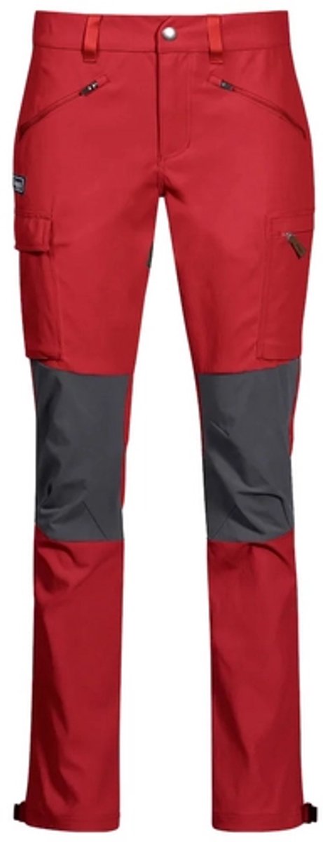 Broek Bergans Women Nordmarka Hybrid Red Sand Solid Dk Grey-L