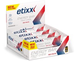 Etixx Energy Bar Fruit Chew Red Fruits | Energiereep | Rodevruchtensmaak | 12x38g