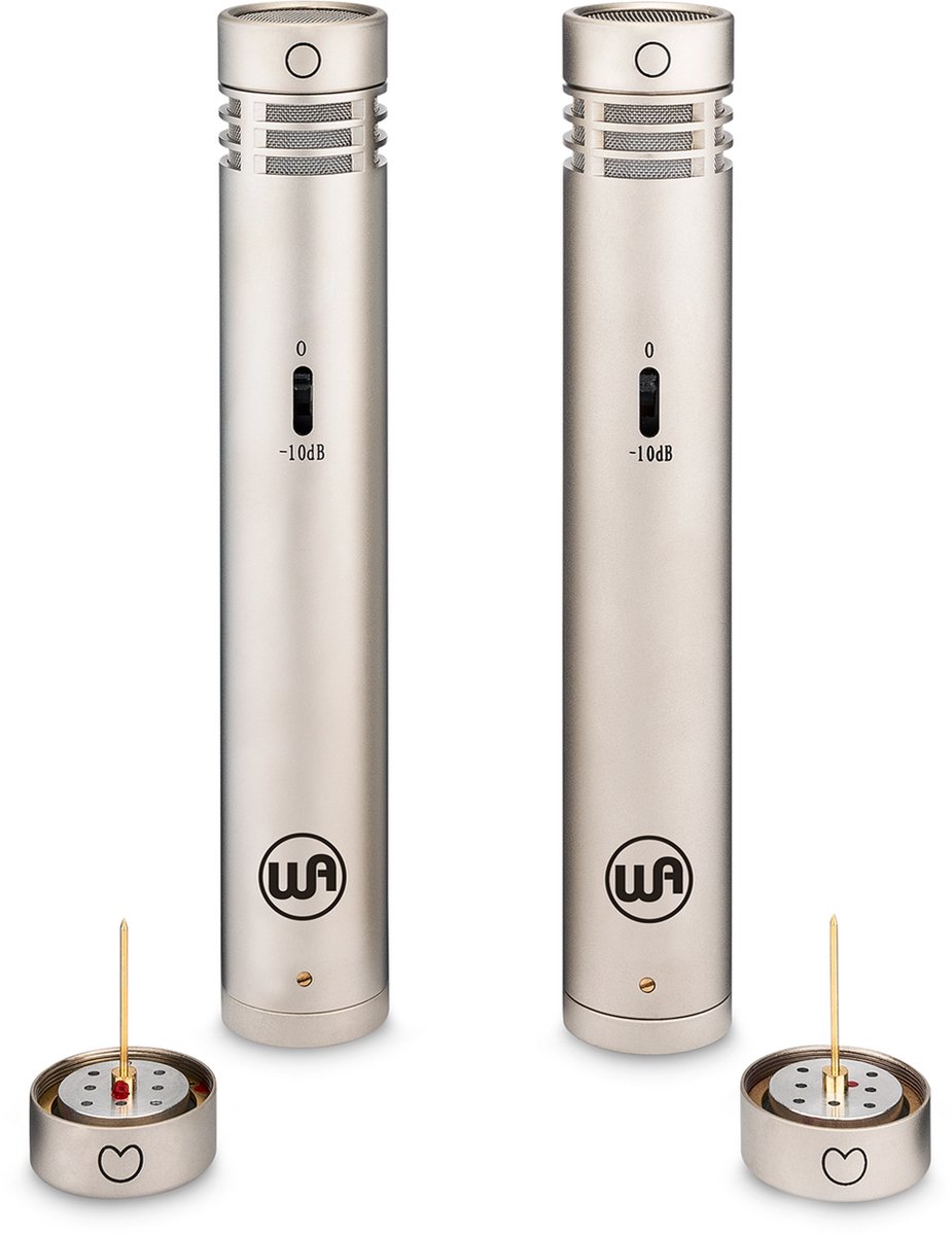 Warm Audio WA-84 Premium Stereo Set - Omni Small Diaphragm Condensatormicrofoons - Nikkel