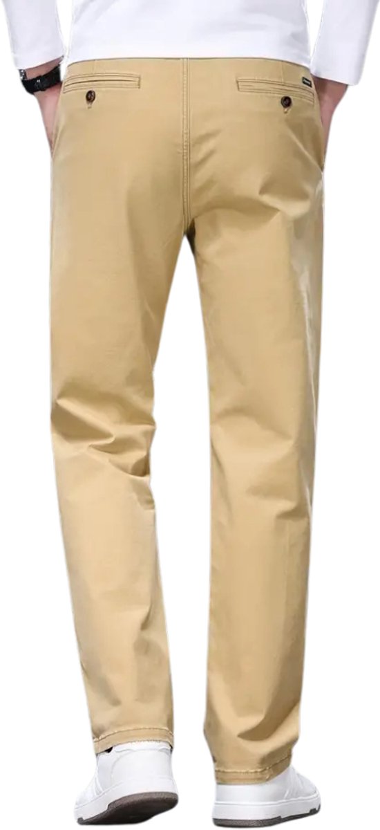 Livano Golfbroek Heren - Golfkleding - Golfen - Golf Accessoires - Nette Pantalon - Beige XXS/XS - Maat 42/44 van Merkloos — afbeelding 4