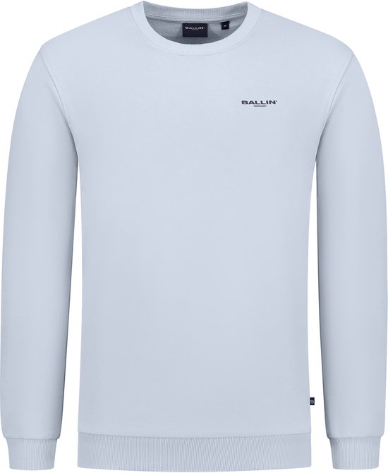 Ballin Amsterdam - Sweats coupe régulière pour hommes Crewneck LS - Blue Gris - Taille L