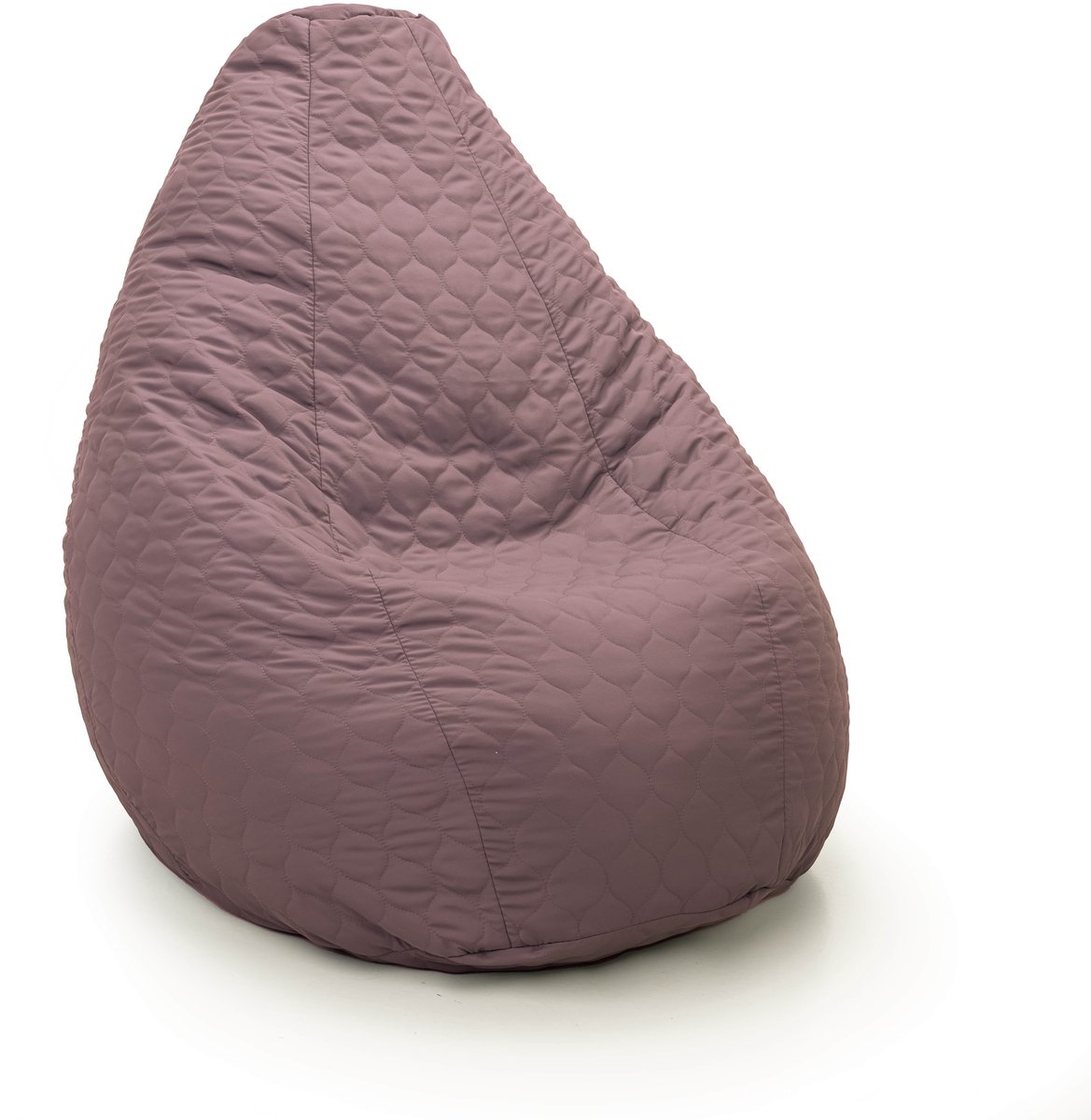 Drop & Sit - compacte zitzak - tijdloos gewatteerd nylon - oud roze - 180L - tijdloos model met uitneembare binnenzak