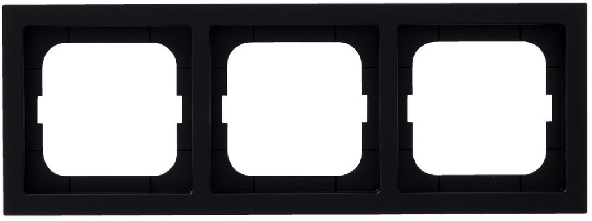 Busch-Jaeger Future Linear afdekraam inbouw - 3-voudig - verticaal/horizontaal - 80 x 222 x 11 mm - zwart