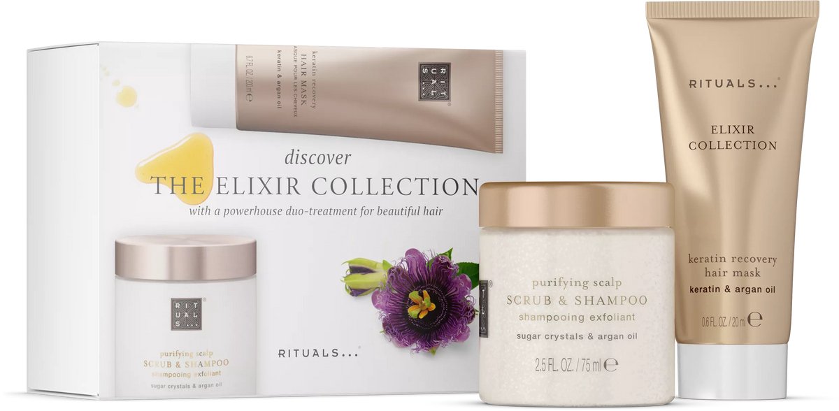 Rituals The Elixir Collection Travel Set met Powerhouse Duo Treatment Voor Mooie haar- 95ml