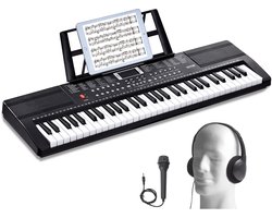 VEVOR Digitaal Toetsenbord met 61 Toetsen Elektrische Piano, Piano Digitale Piano 200 Ritmes