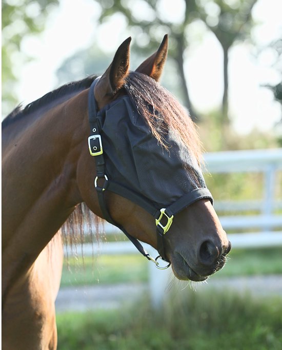 Horsegear Halster Vliegenmasker Combi Horsegear Zwart - PAARD Horsegear Halster Vliegenmasker Combi Horsegear Zwart - PAARD