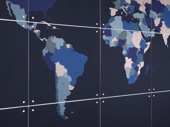 Carte du monde IXXI Mosaic Marine, Art in Map - 140 x 100 cm - Outil de suspension gratuit - Grande Décoration murale murale et affiches