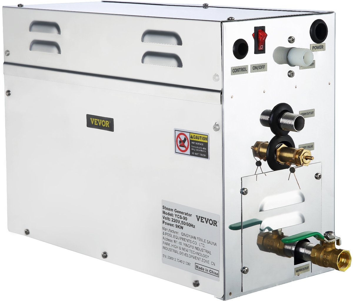 VEVOR 9kw Steam Generator Shower Auto Controller Sauna Bath Home Spa 220v Professional — afbeelding 1