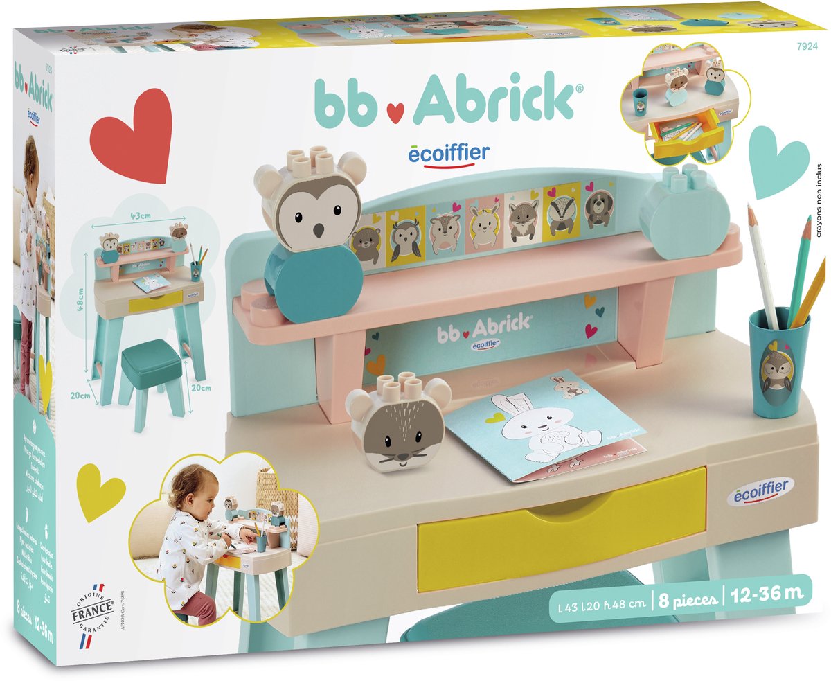 Ecoiffier bb Abrick Mijn Eerste Bureau - 8dlg.