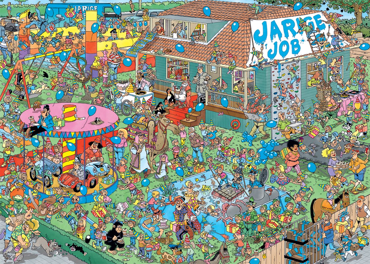 Jan van Haasteren - Stichting Jarige Job 15 jaar - Ieder kind verdient een verjaardag - 1000 stukjes puzzel - Legpuzzel - Speciale editie — afbeelding 3