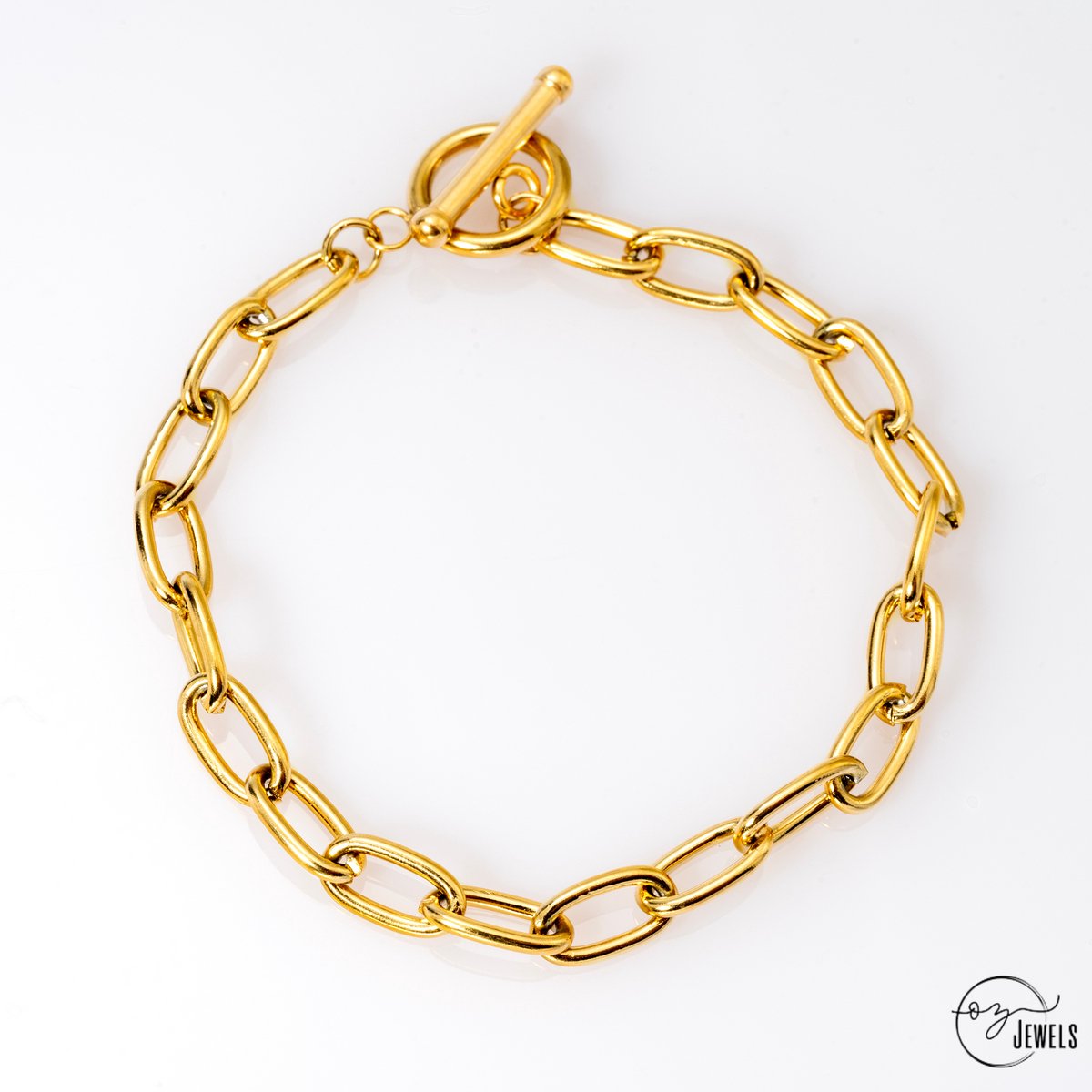 OZ Jewels – Schakelarmband – 18K Verguld – Elegant – Vrouwen – Verstelbare