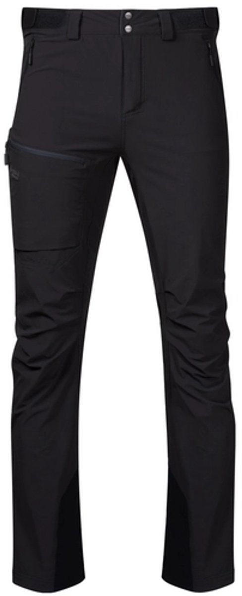 Broek Bergans Men Breheimen Softshell Long Black Solid Charcoal-XXXL