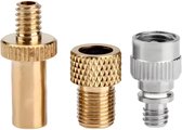 Set de 3 adaptateurs pour valve de vélo - valve de voiture - convient pour valve française / néerlandaise / de voiture