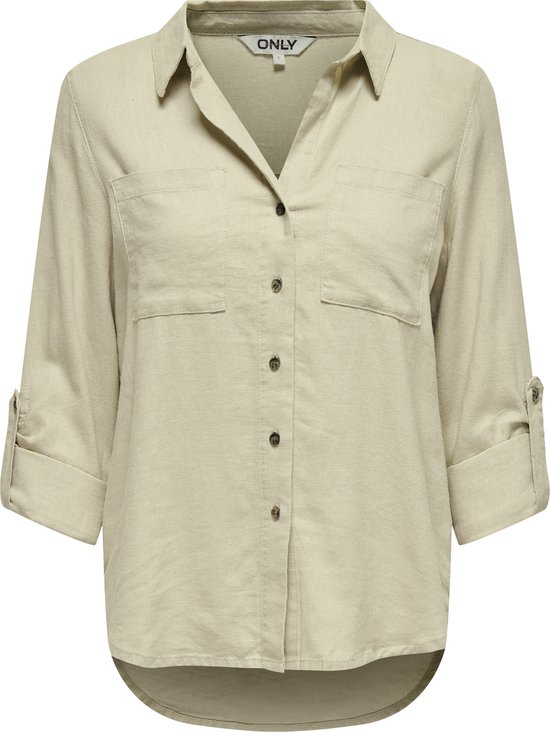 ONLY ONLYASMIN-CARO L/ S LINEN SHIRT PNT NOOS Chemisier Femme - Taille L