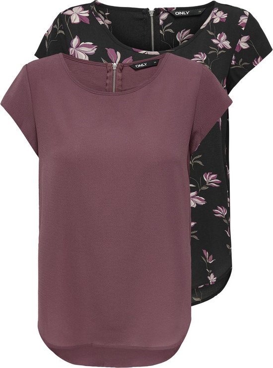 Only T-Shirt Femme ONLVIC bequem Multicolore 40