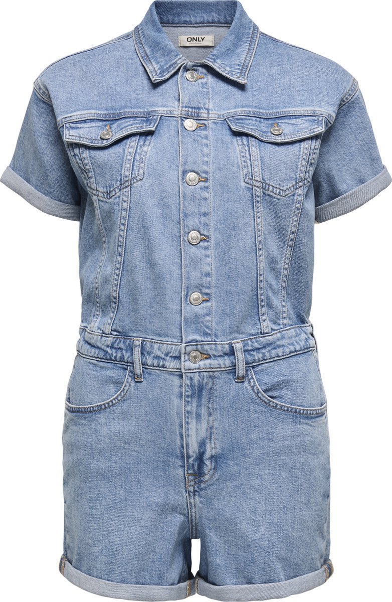ONLY - ONLCASTEL S/S DNM PLAYSUIT AZG NOOS Dames Denim Jumpsuit