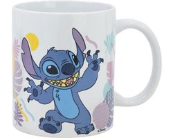 foto van Disney - Stitch met Hawaïaanse Bloemen Keramische Mok - 325ml
