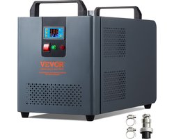 VEVOR Industriële Waterkoeler Laser Koeler Koelsysteem met Ingebouwde Compressor 12L Watertank Capaciteit, 7.2L/min Max. Stroomsnelheid, 200W Koelcapaciteit voor CO2 Lasergraveermachine Koelmachine