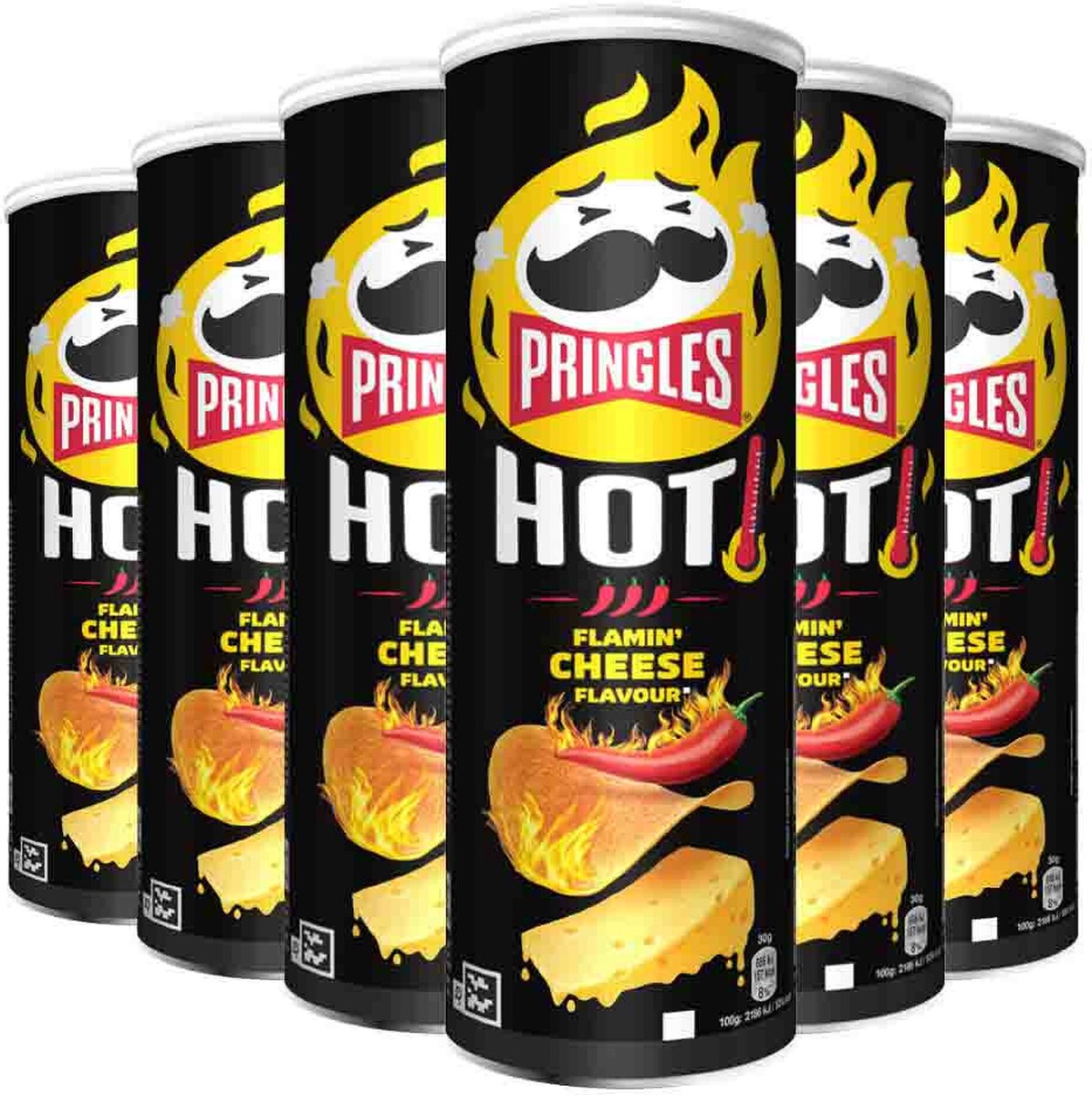 Pringles HOT Flamin' Cheese - 6 x 160 gr - Voordeelverpakking