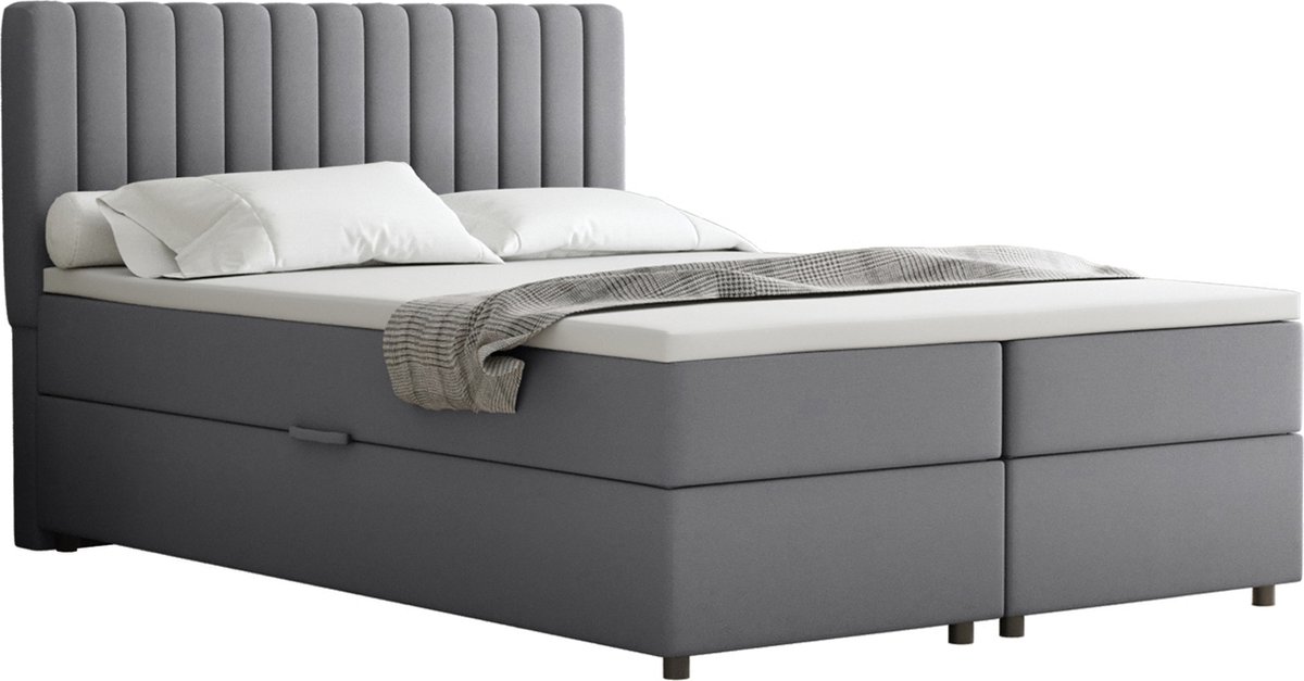 BOXBED Everest 140 x 200 cm tweepersoons met hoogwaardige Bonell-matras en topper
