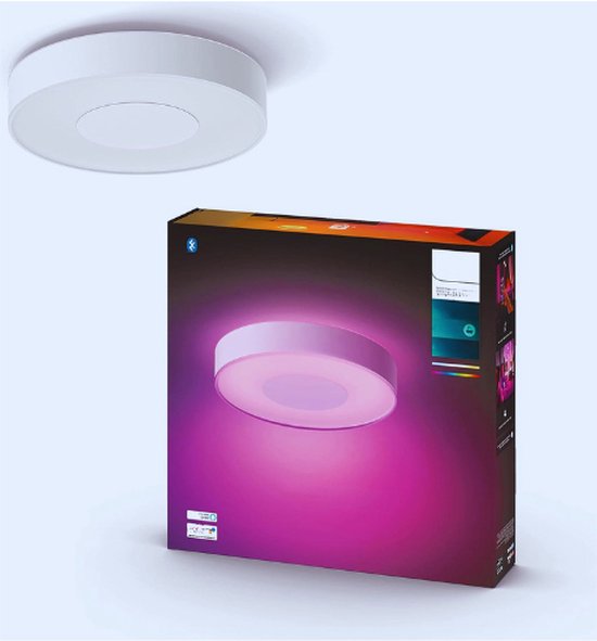 Philips Hue Go Tafellamp - Duurzame LED Verlichting - Wit en Gekleurd Licht - Dimbaar - Verbind met Hue Bluetooth of Bridge - Lamp werkt met Alexa en Google Home - Wit