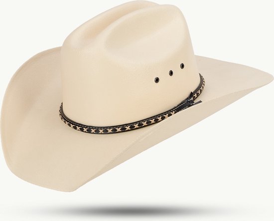 Chapeau Western Parker 100% Paperstraw, chapeau d'été couleur crème taille L