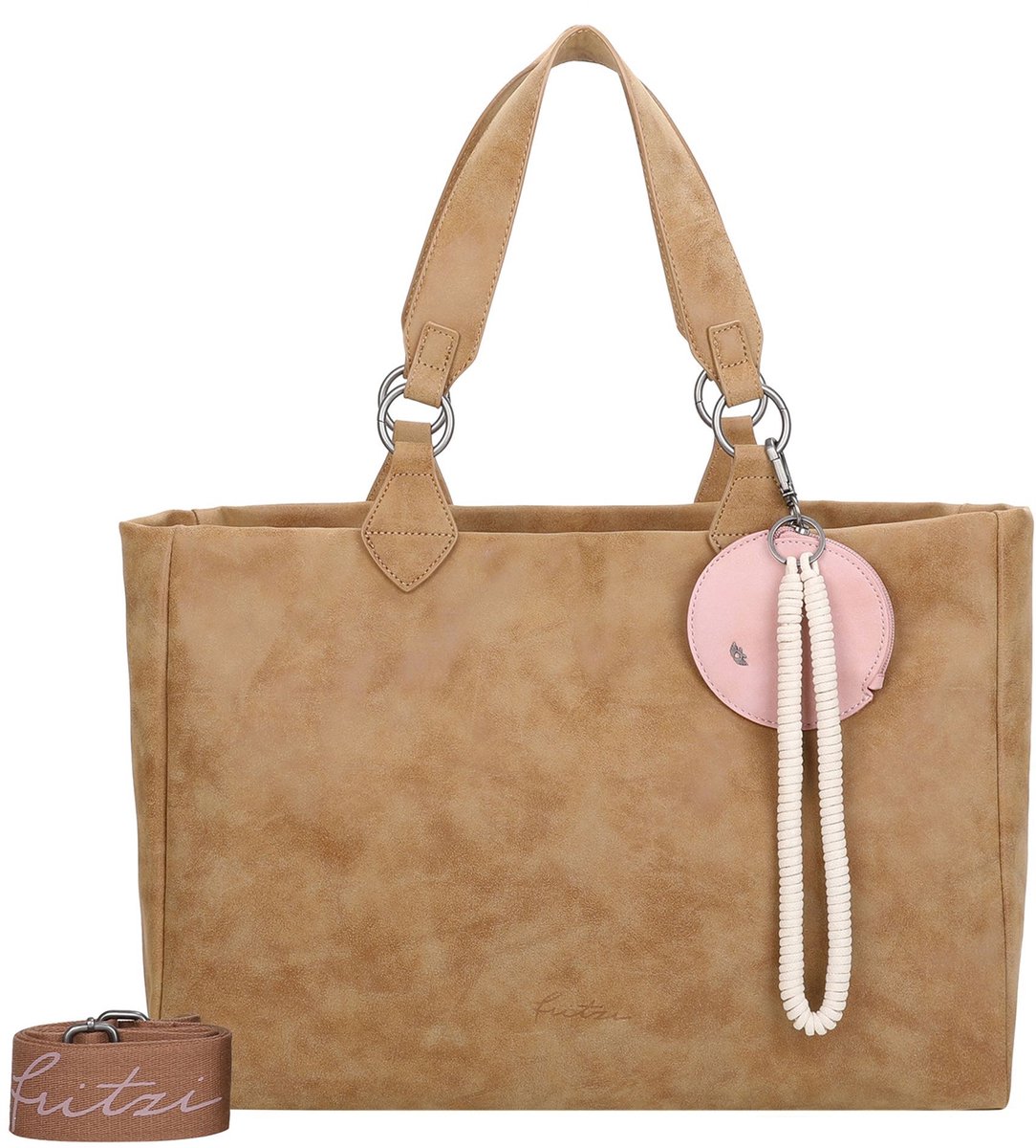 Fritzi aus Preußen Schoudertas Izzy Vintage Shoulder Bag Cracker Lichtbruin
