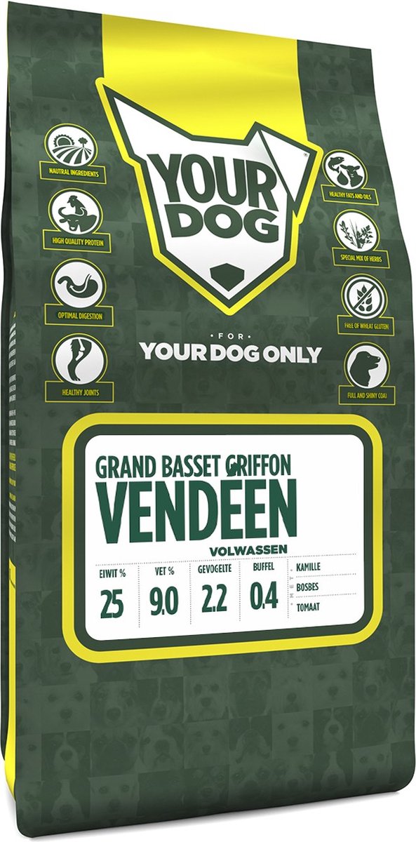 Yourdog grand basset griffon vendéen volwassen – 3 KG