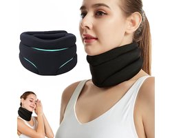 Nekbrace / Nekkraag - Nekondersteuning - Cervical Collar - Support, And Posture Correction - Soft Neck Brace - Halsbrace - Cervical Brace - Neksteun - Unisex - Zwart