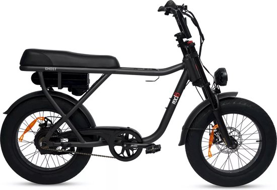 Fatbike elektrische fiets RED6 GHOST 250W motor duo zit breed banden kleuren display trapondersteuning