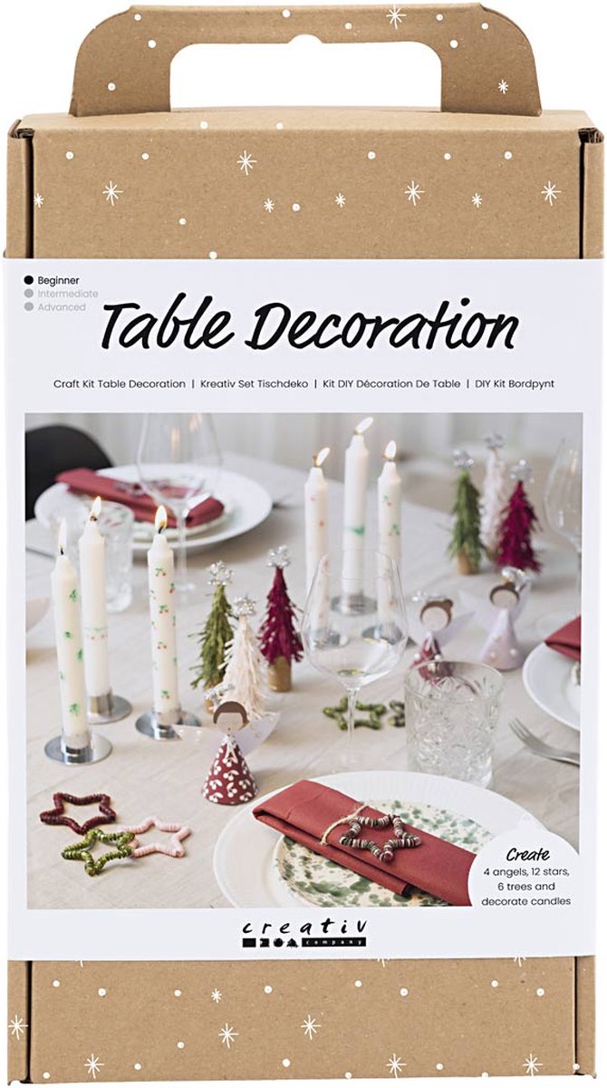 Creativ Company Hobbyset Tafeldecoratie Engelen Kerstbomen en Sterren