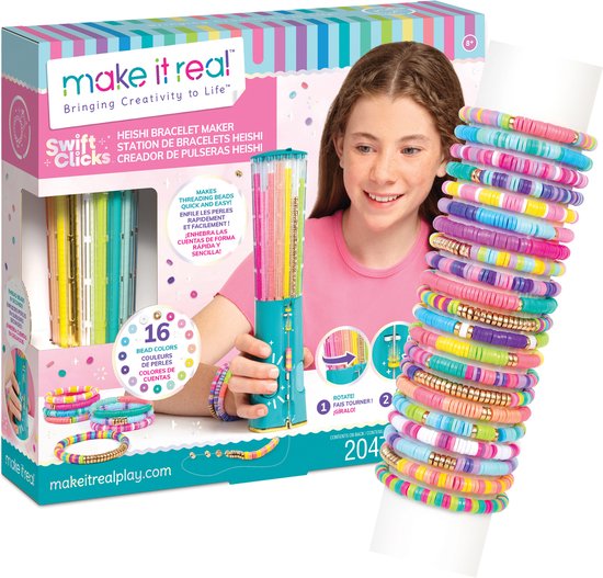 Make it Real - Swift Clicks™ Heishi-Armbandenmaker - Maak 20 unieke Heishi armbanden