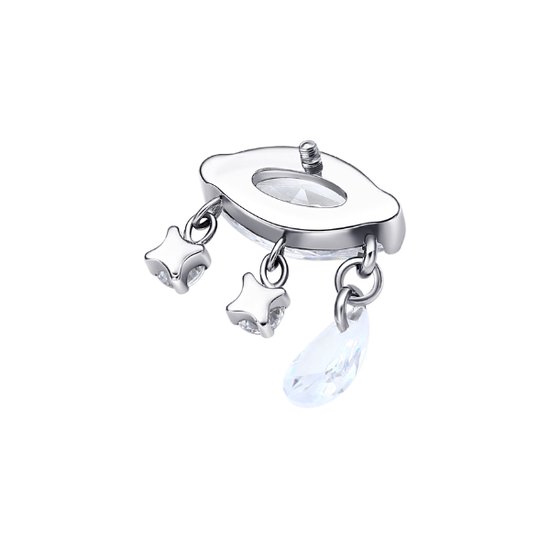 Titanium Piercing Shine Opal | Labret/helix/tragus - Juwelier It's Beautiful Ommen