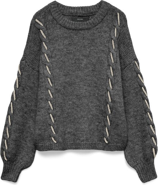 VERO MODA - VMILINA LS O-NECK HANDSTITCH PULLOVER - Dames - Gebreide truien