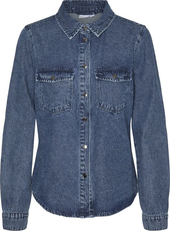 Vero Moda Blouse Vmjennie LS Denim Shirt Mix Ga Noos 10313726 Denim Blue Medium taille femme - L