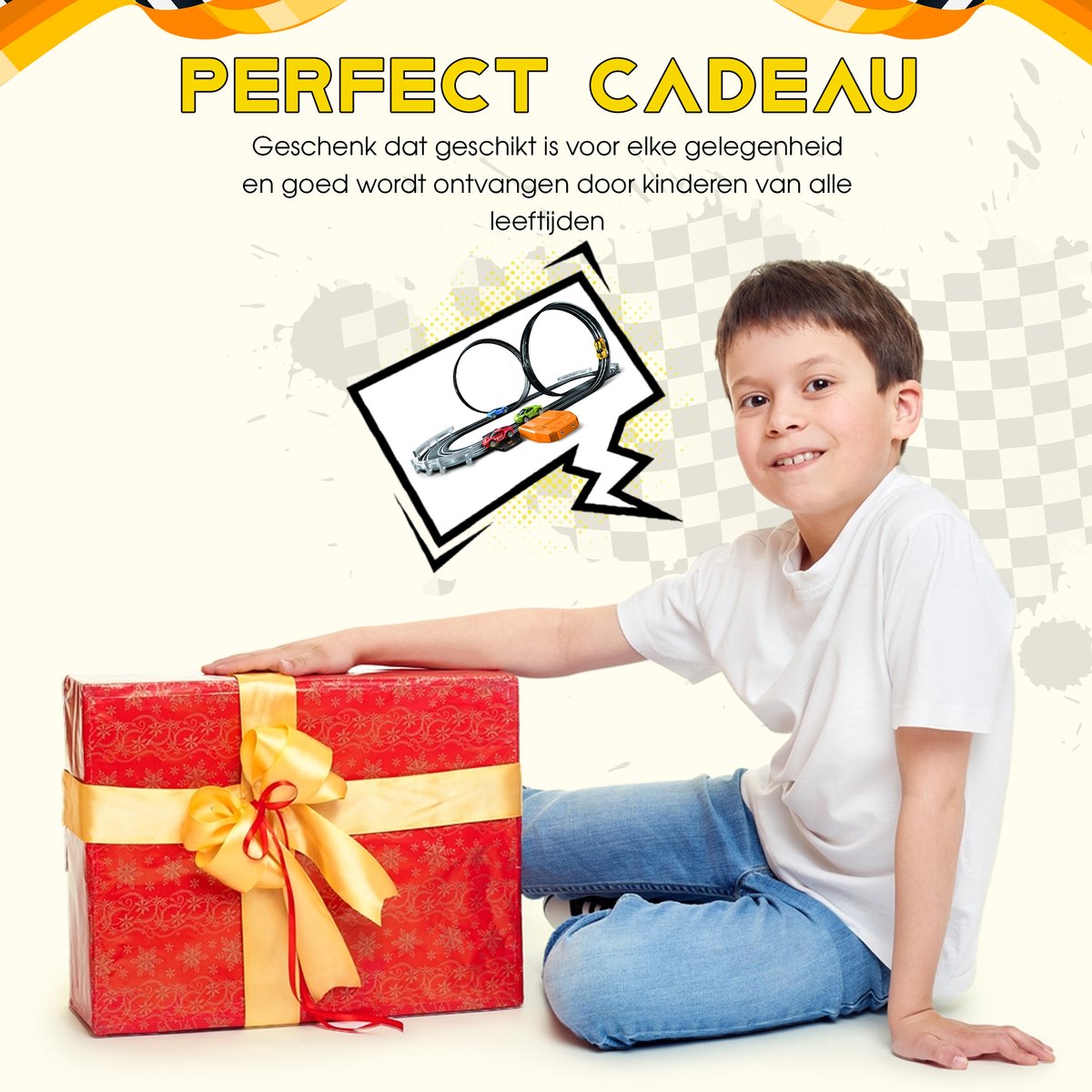 CosmoToys Elektrische Racebaan - Auto Speelgoed - voor Kinderen - Kinderspeelgoed - Autobaan Speelgoed - 3.9M Lang - Looping — afbeelding 4