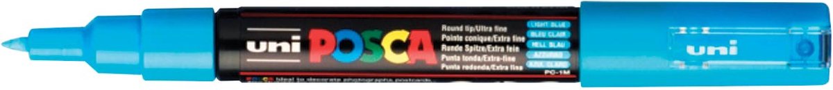 Uni POSCA paintmarker PC-1MC, 0,7 - 1 mm, lichtblauw 6 stuks