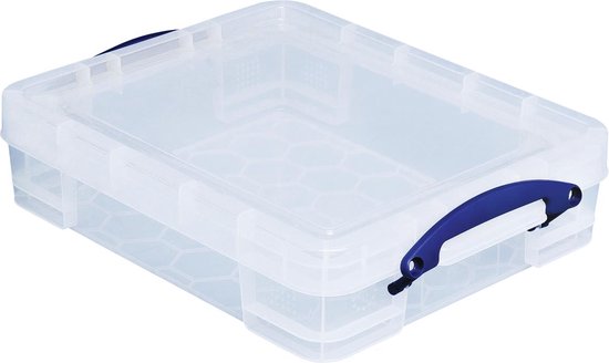 Echt nuttige doos 10 liter 520 x 340 x 85 mm voor A3 papier, transparant, verpakking van 6