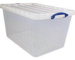 Really Useful Box opbergdoos 96 l, nestbaar, transparant