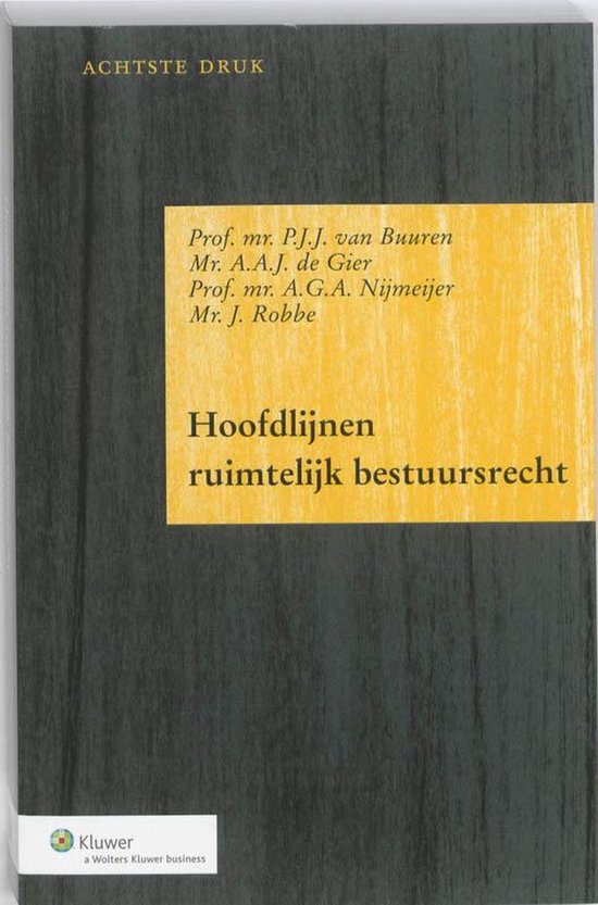 Hoofdlijnen ruimtelijk bestuursrecht - cover