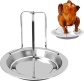 Chicken Houder - BBQ collection Kiprooster voor de Barbecue - Kiphouder - BBQ Kipstandaard - RVS - Bbq Accesoires - Bierkip - Staand kip braden - gemakkelijk schoon te maken - Verwijderbaar