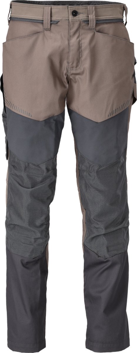 Mascot Customized Broek met kniezakken 22479-230 - donkerzand/steengrijs - C42 - 82