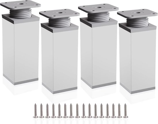 Verstelbare meubelpoten - zwart - M8-schroef - 35-50mm