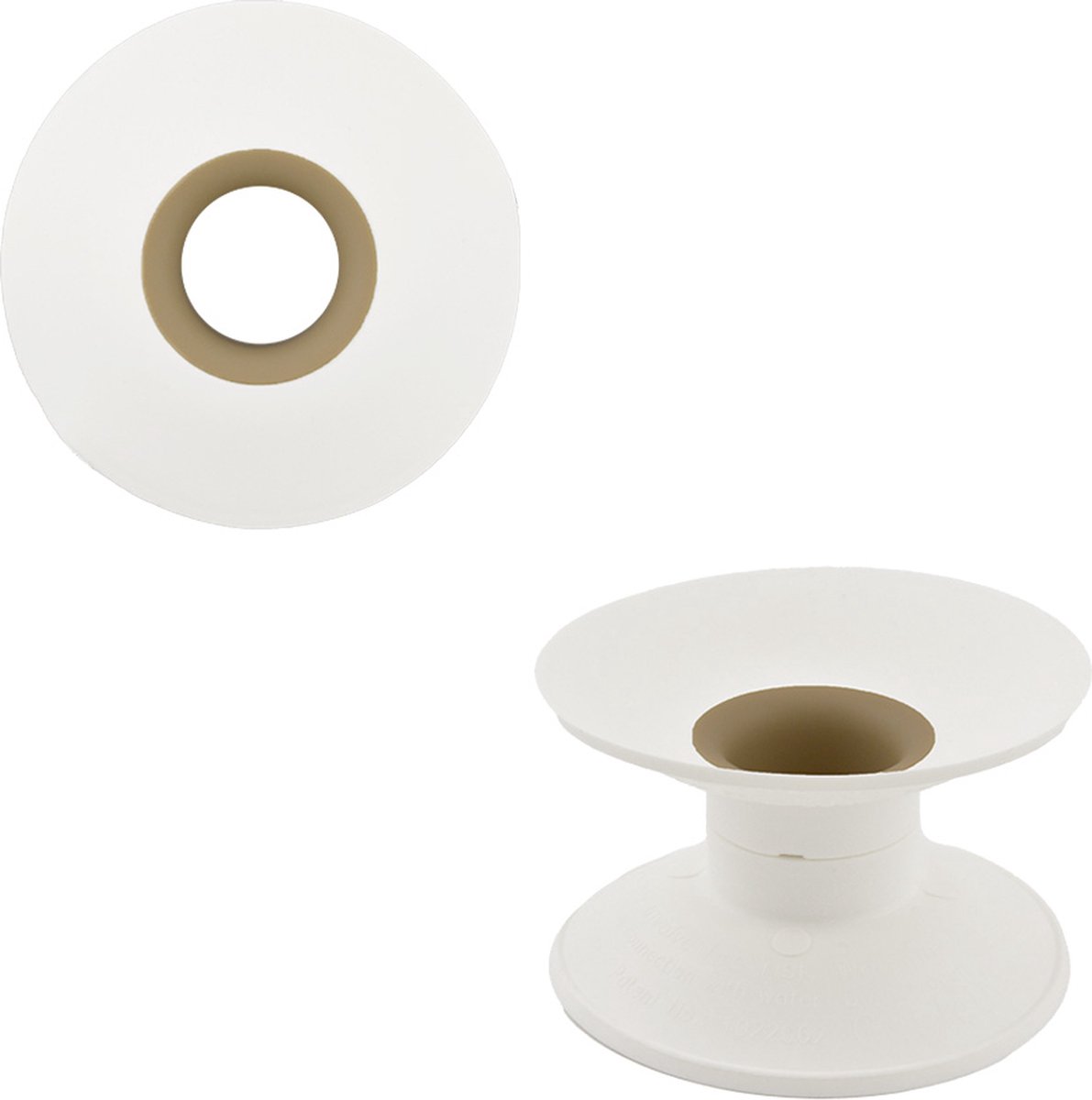 Overtollig snoer wegwerken - Cable Organizer XL - Wit / Zand - 12 x 12 x 3,8 cm